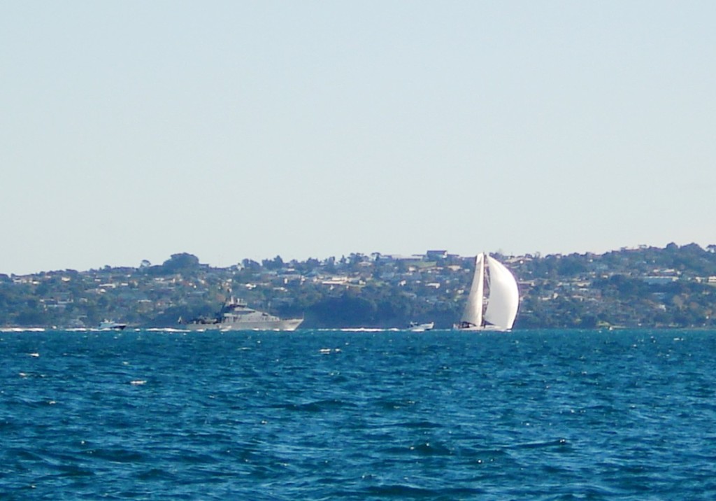 OCanada gets an escort out of Auckland - Auckland - Denarau, Fiji Race © Colin Preston